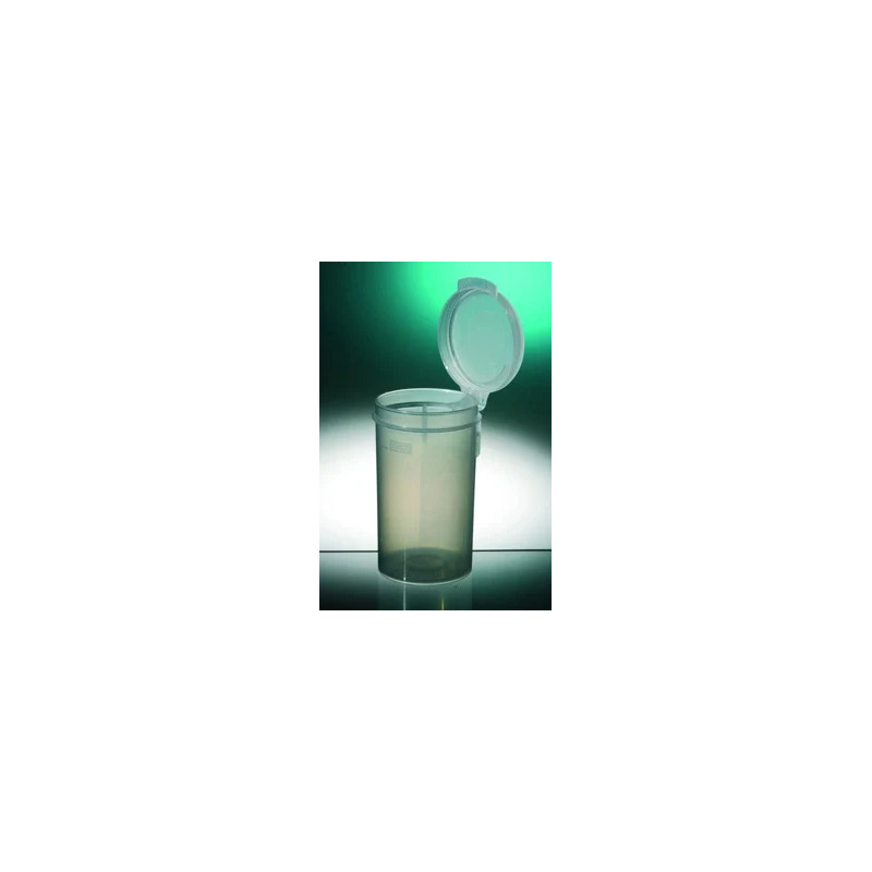 POT CYLINDRIQUE EN POLYPROPYLENE THERMOSTERILE ASEPTIQUE AVEC CAPE, 300 ML PAR 240