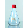 FIOLE ERLENMEYER EN VERRE DURAN COL A VIS GL 32 AVEC BOUCHON, 1000 ml