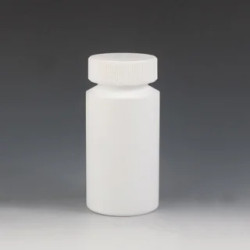 FLACON CYLINDRIQUE EN PTFE COL A VIS GL 45 AVEC BOUCHON 250 ml