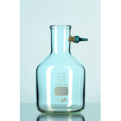 FIOLE A FILTRER EN VERRE DURAN, AVEC RACCORD A VIS KECK