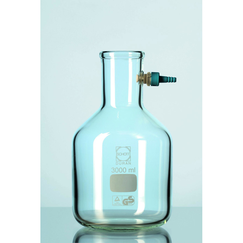 FIOLE A FILTRER EN VERRE DURAN AVEC RACCORD A VIS KECK, 5 litres