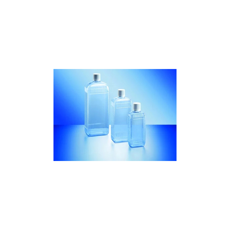 FLACON RECTANGULAIRE EN PVC COL A VIS GL 25, SANS BOUCHON 250 ml