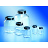 FLACON CARRE TRANSPARENT EN PETG A COL LARGE, SANS BOUCHON 500 ml