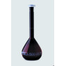 FIOLE JAUGEE EN VERRE BOROSILICATE BRUN A COL RODE 14/23 CLASSE A BOUCHON EN POLYPROPYLENE 50 ML