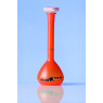 FIOLE JAUGEE VITLAB EN PMP ORANGE A COL RODE 24/29, CLASSE A 1000 ml AVEC BOUCHON