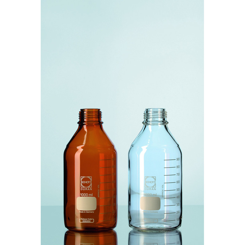 FLACON ISO EN VERRE DURAN COL A VIS GL 45 SANS BOUCHON 250 ML
