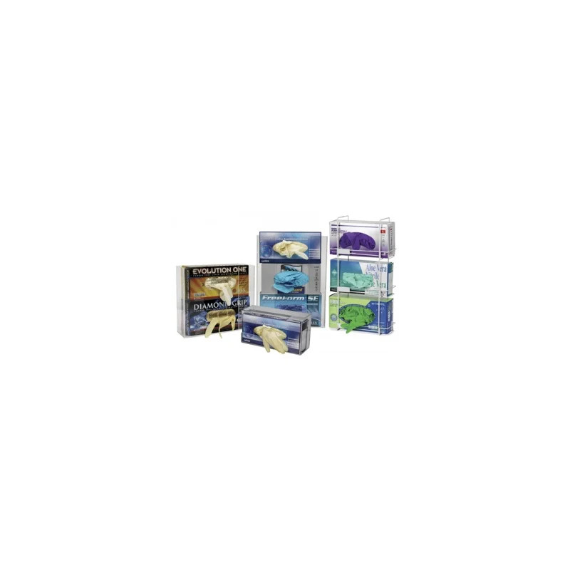SUPPORT MURAL EN ACRYLIQUE POUR 2 BOITES DE GANTS