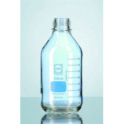 FLACON ISO EN VERRE BRUN DURAN COL A VIS GL 45 RESISTANT A LA PRESSION 500 ml