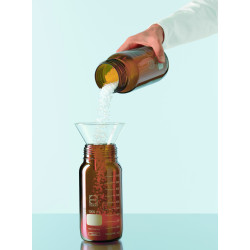FLACON ISO EN VERRE BRUN DURAN COL A VIS GL 80 AVEC BOUCHON 500 ML
