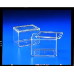 BAC A COLORATION EN PMP TRANSPARENT A 2 COUVERCLES DIMENSIONS L100 X P80 X H70 mm