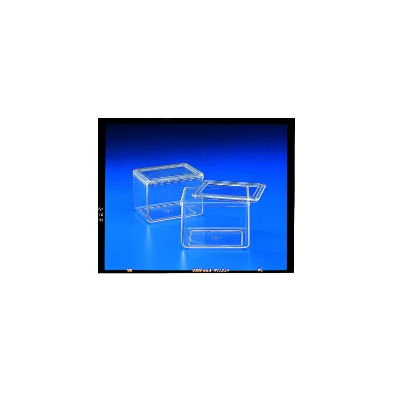 BAC A COLORATION EN PMP TRANSPARENT A 2 COUVERCLES DIMENSIONS L100 X P80 X H70 mm