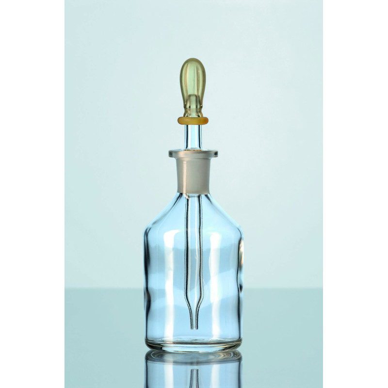 FLACON COMPTE GOUTTES EN VERRE TRANSPARENT, COL RODE, SANS POIRE CAOUTCHOUC, 50 ML