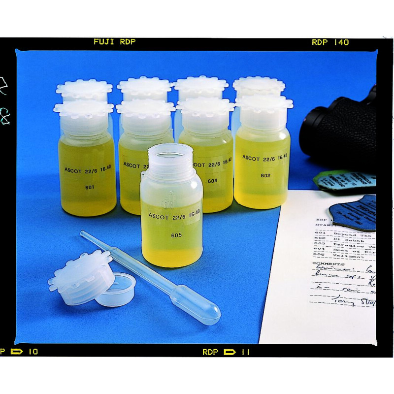 FLACON GRADUE EN POLYETHYLENE A COL LARGE 2000 ml AVEC BOUCHON ET OBTURATEUR