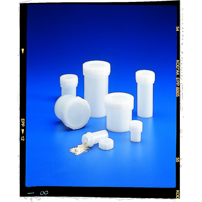 FLACON EN POLYETHYLENE HAUTE DENSITE, COL A VIS OUVERTURE TOTALE AVEC COUVERCLE