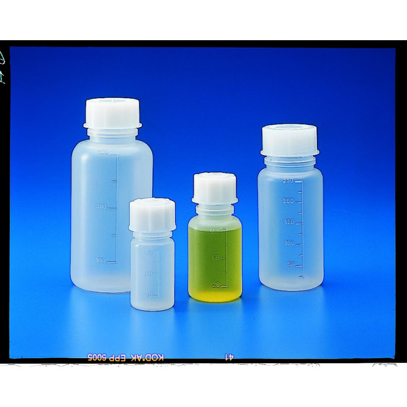 FLACON GRADUE EN POLYPROPYLENE A COL LARGE 2000 ml AVEC BOUCHON GL63