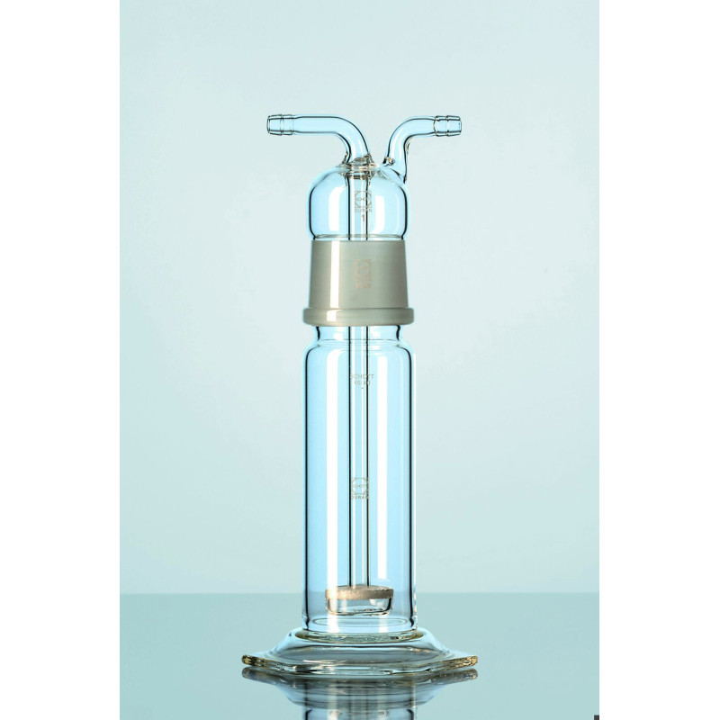 FLACON LAVEUR EN VERRE DURAN, COL RODE AVEC PLAQUE DIFFUSEUR