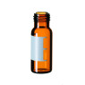 FLACON EN VERRE 2,0 ML COL LARGE A VIS DN9, AVEC ZONE DE MARQUAGE PAR 1000