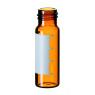 FLACON EN VERRE BRUN 4 ML COL A VIS DN13, AVEC ZONE DE MARQUAGE PAR 1000