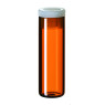 FLACON EN VERRE BRUN A COL LISSE 4 ML, 14,7 X 45 MM, AVEC CAPUCHON PAR 1000
