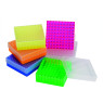 BOITE DE STOCKAGE EN PP ORANGE POUR 81 (9 x 9) VIALS DE 1,5/2 ml