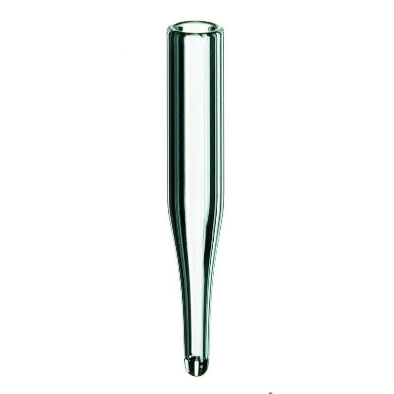 INSERT EN VERRE 0,15 ML A FOND TRES POINTU, 5 X 31 MM POUR FLACON 2,0 ML A VIS DN8 PAR 1000