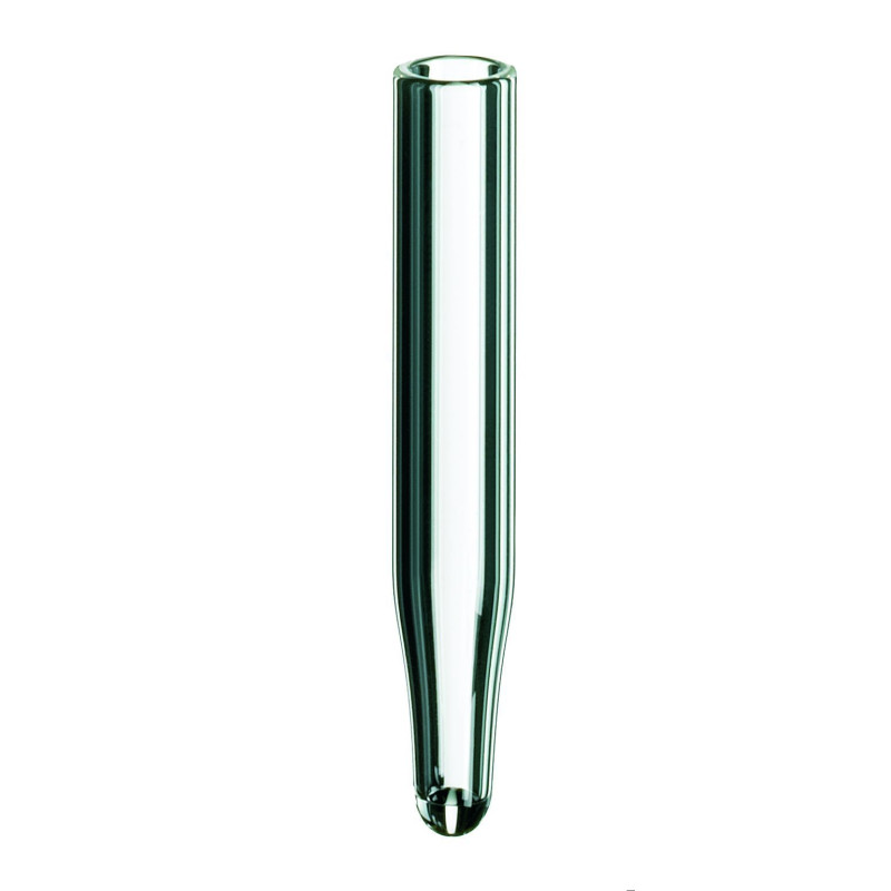 INSERT EN VERRE 0,2 ML A FOND POINTU, 5 X 31 MM POUR FLACON 2,0 ML A VIS DN8 PAR 1000