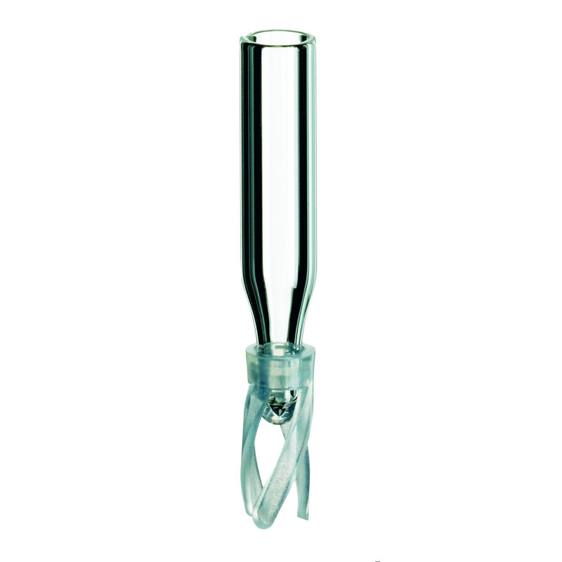 INSERT EN VERRE 0,1 ML A FOND POINTU, 5,7 X 29 MM AVEC TREPIED POUR FLACON 2,0 ML DN9/DN10/DN11 PAR 1000