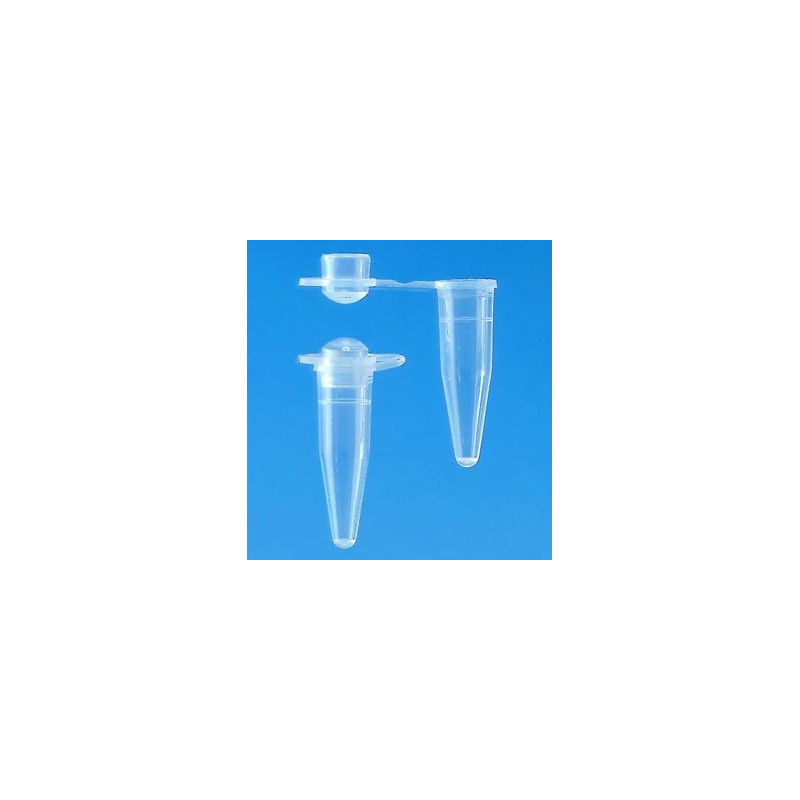MICROTUBE PCR TRANSPARENT BRAND AVEC CAPUCHON BOMBE 0,2 ML PAR 1000