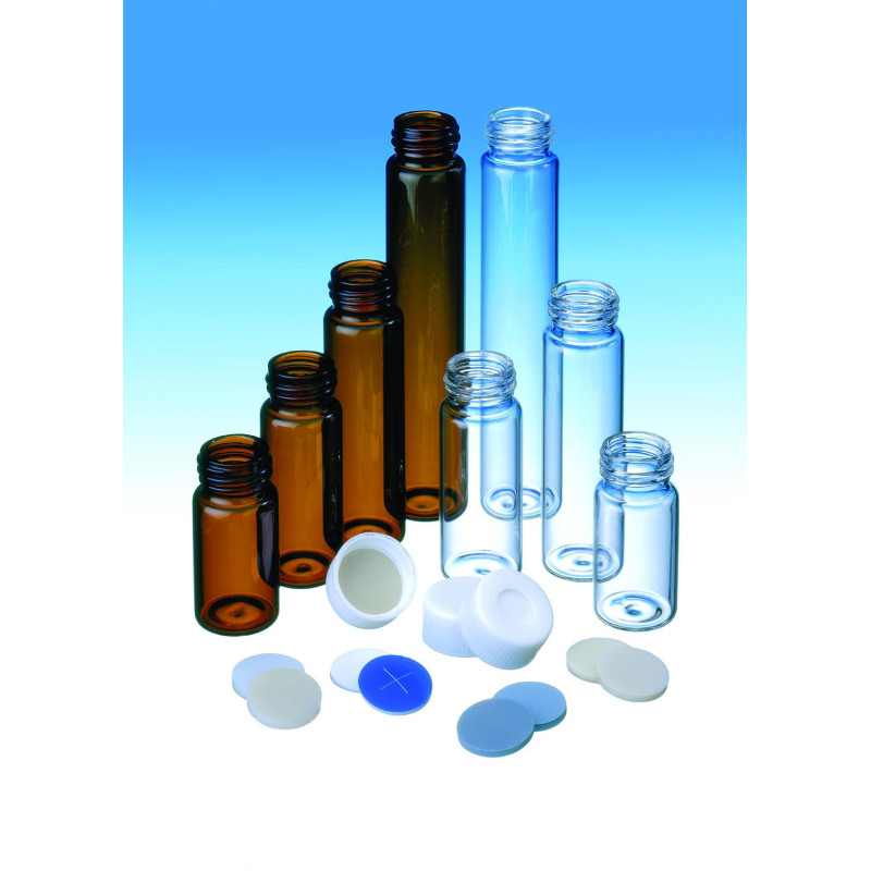BOUCHON A VIS EN POLYPROPYLENE BLANC DN24, ORIFICE 12,5 MM AVEC SEPTUM SILICONE NATUREL/PTFE BEIGE, ULTRABOND PAR 1000