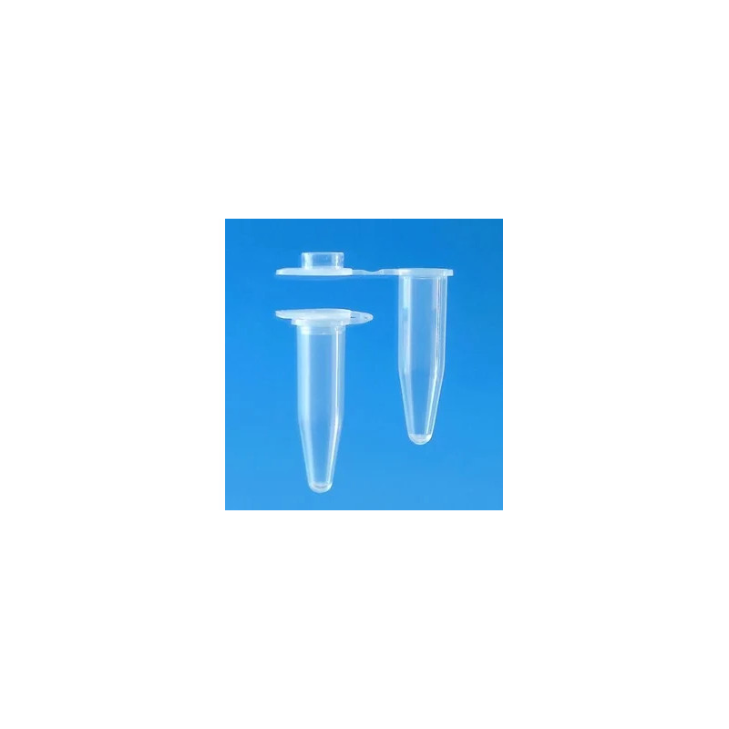 MICROTUBE PCR BLEU BRAND AVEC CAPUCHON PLAT 0,2 ML PAR 1000
