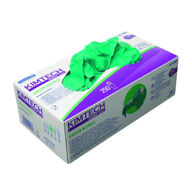 GANTS NITRILE VERT, NON POUDRE KIMTECH SCIENCE GREEN NITRILE, PAR 250