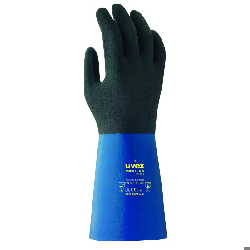 GANTS DE PROTECTION CHIMIQUE RUBIFLEX XG TAILLE 8 LONGUEUR 350 mm 1 PAIRE