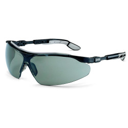 LUNETTES DE SECURITE UVEX I-VO 9160 NOIR/GRIS, OCULAIRE GRIS SUPRAVISION / UV 5-2.5 OPTIDUR NC