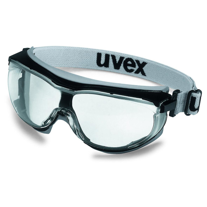 LUNETTES/SUR-LUNETTES DE SECURITE PANORAMIQUES CABONVISION 93075 COLORIS GRIS/NOIR, ECRAN TRANSPARENT ANTI-BUEE UV 2-1.2