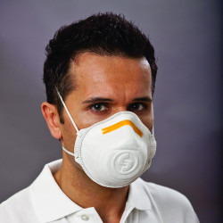 DEMI MASQUE DE FILTRATION POUR POUSSIERES FINES MANDIL FFP2 PAR 12