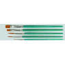 JEU 3 PINCEAUX RONDS TAILLES 0, 4, 6 ET 2 PINCEAUX PLATS TAILLES 6 ET 10