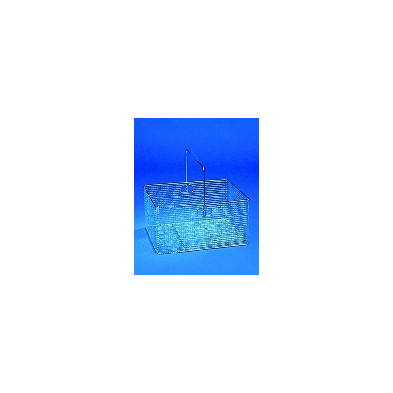 PANIER EN FIL INOX AVEC POIGNEE 300 x 400 x 200 mm