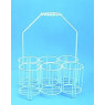 PANIER PORTE FLACONS EN FIL METALLIQUE REVETU DE PE 6 X 250 ml