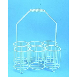 PANIER PORTE FLACONS EN FIL METALLIQUE REVETU DE PE 10 X 250 ml
