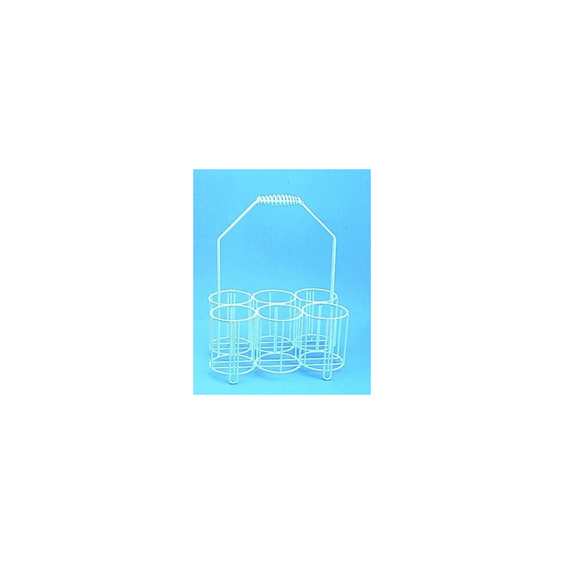 PANIER PORTE FLACONS EN FIL METALLIQUE REVETU DE PE 10 X 250 ml