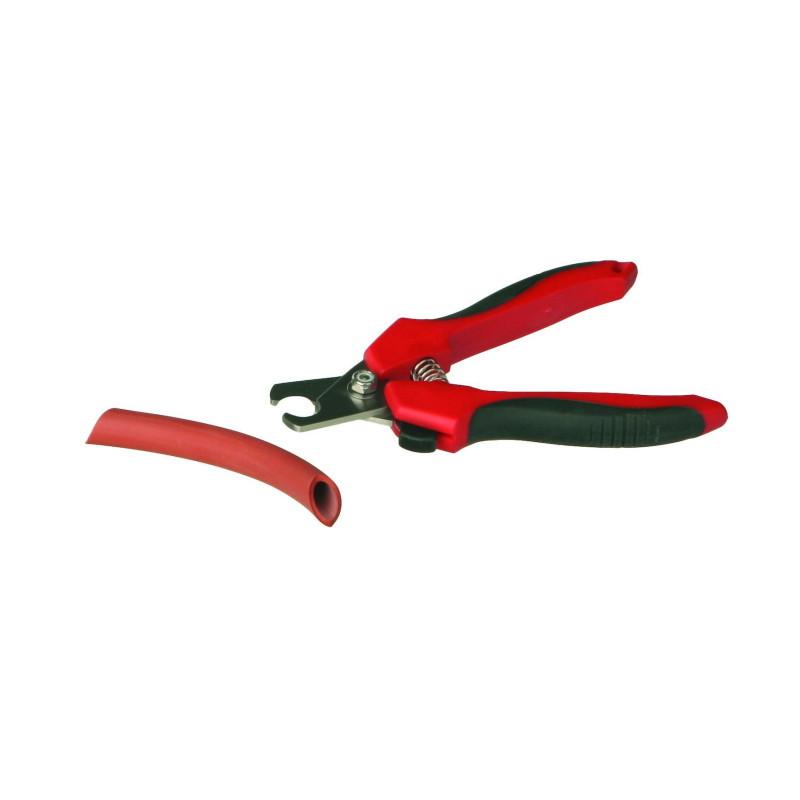 CISEAUX COUPE TUYAU EN INOX, POIGNEES PLASTIQUE, LONGUEUR 125 mm