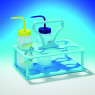 PANIER PORTE-FLACONS EN POLYPROPYLENE POUR 6 FLACONS DE 250 - 500 ml