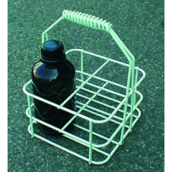 PANIER PORTE FLACONS EN FIL METALLIQUE EPAIS 2 X 2500 ml (CASE 160x160 MM)