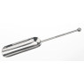 PELLE EN INOX FOND ROND AVEC POIGNEE A BOUTON LONGUEUR 200 mm