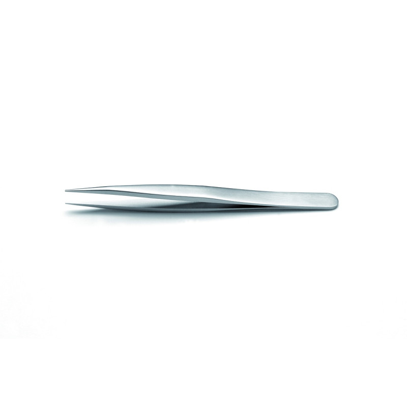 PINCE BRUCELLE TYPE DUMONT120 mm , DROITE,  POINTE FINE