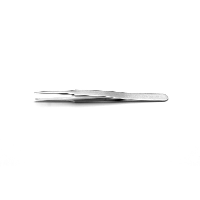 PINCE BRUCELLE EN ACIER INOX TYPE DUMONT, FORME DROITE ARRONDIE, LONGUEUR 120 mm
