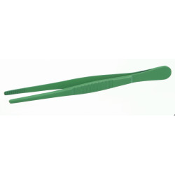 PINCE BRUCELLE EN ACIER INOX FORME DROITE, BOUTS ARRONDIS, AVEC REVETEMENT PTFE
