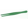 PINCE BRUCELLE EN INOX FORME DROITE, BOUTS ARRONDIS LONGUEUR 115 mm, AVEC REVETEMENT PTFE