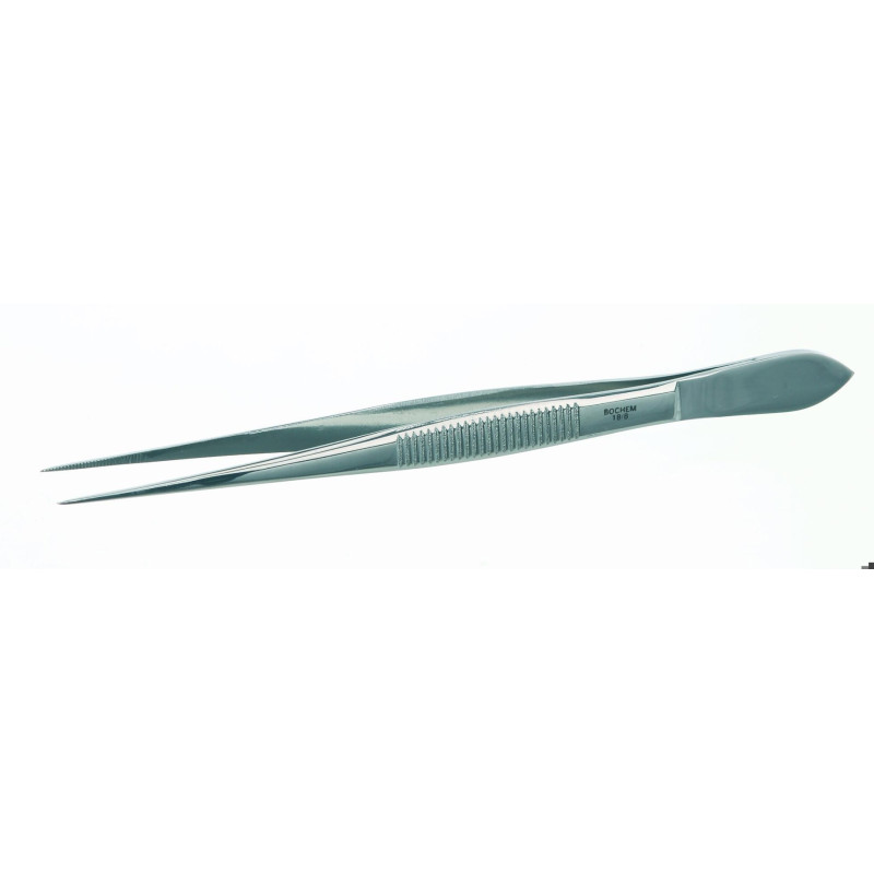 PINCE BRUCELLE EN ACIER INOX FORME DROITE, BOUTS POINTUS