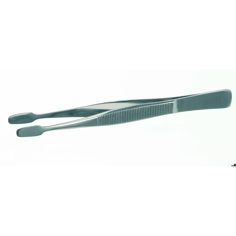 PINCE BRUCELLE EN INOX POUR LAMELLES, FORME DROITE LONGUEUR 105 mm
